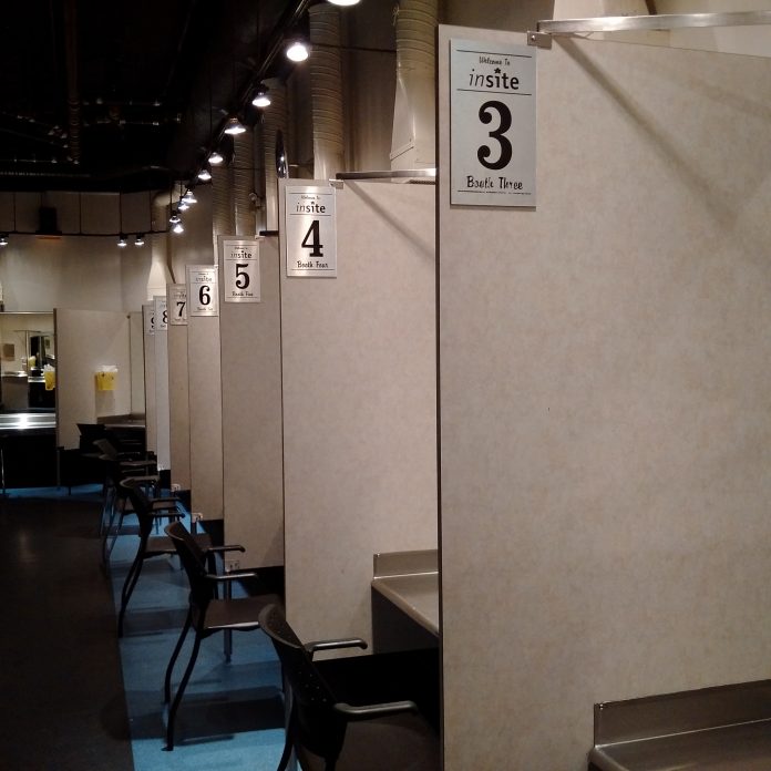 Insite-supervised injection booths
