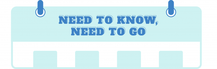 Need to know Illustration of a blue calendar, with "Need to Know, Need to Go" written on top
