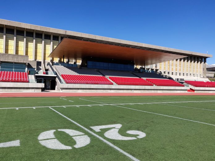 SFU Stadium from Terry Fox Field