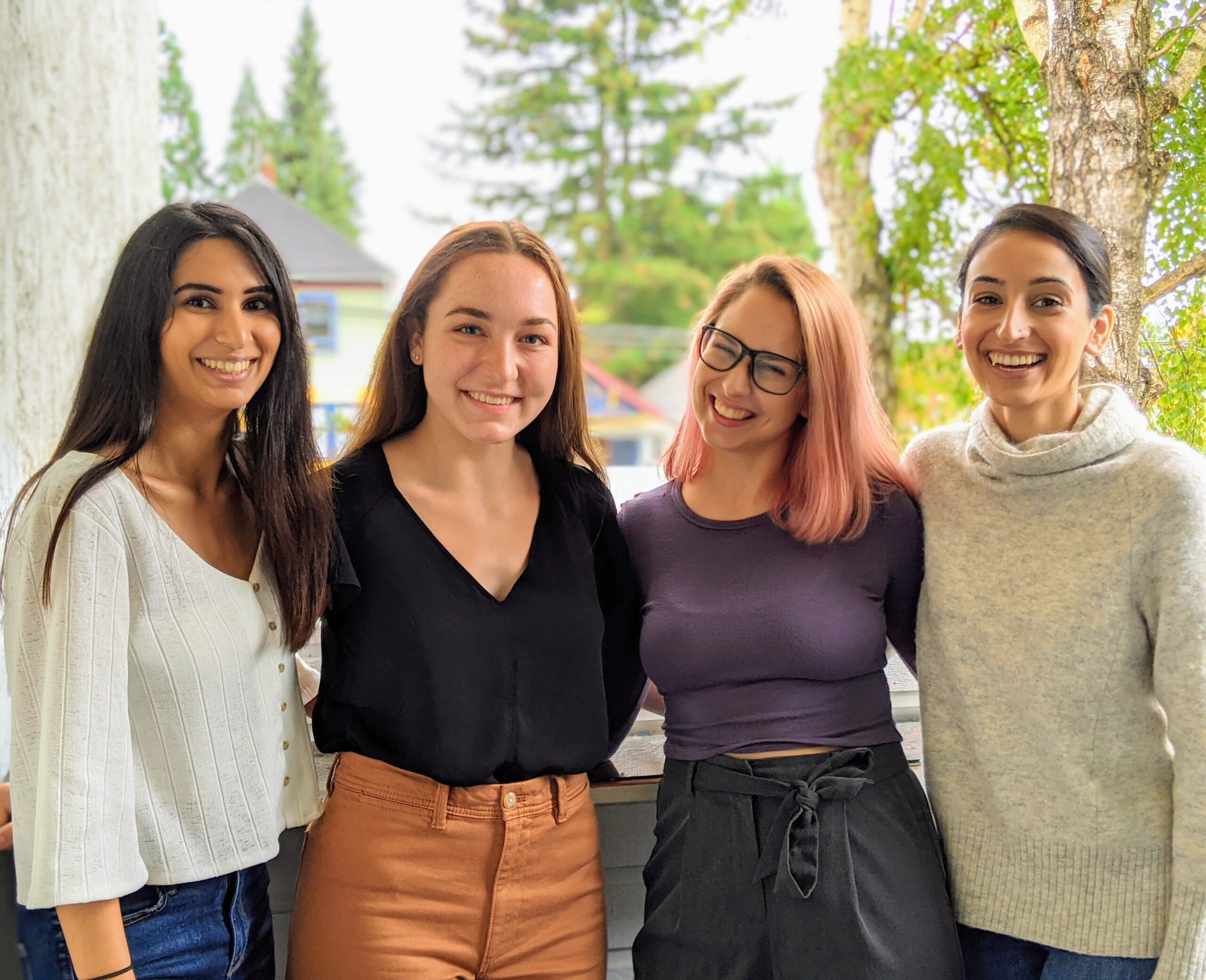 Founders of She Connects, left from right: Leena, Meghan, Emily, and Avneet