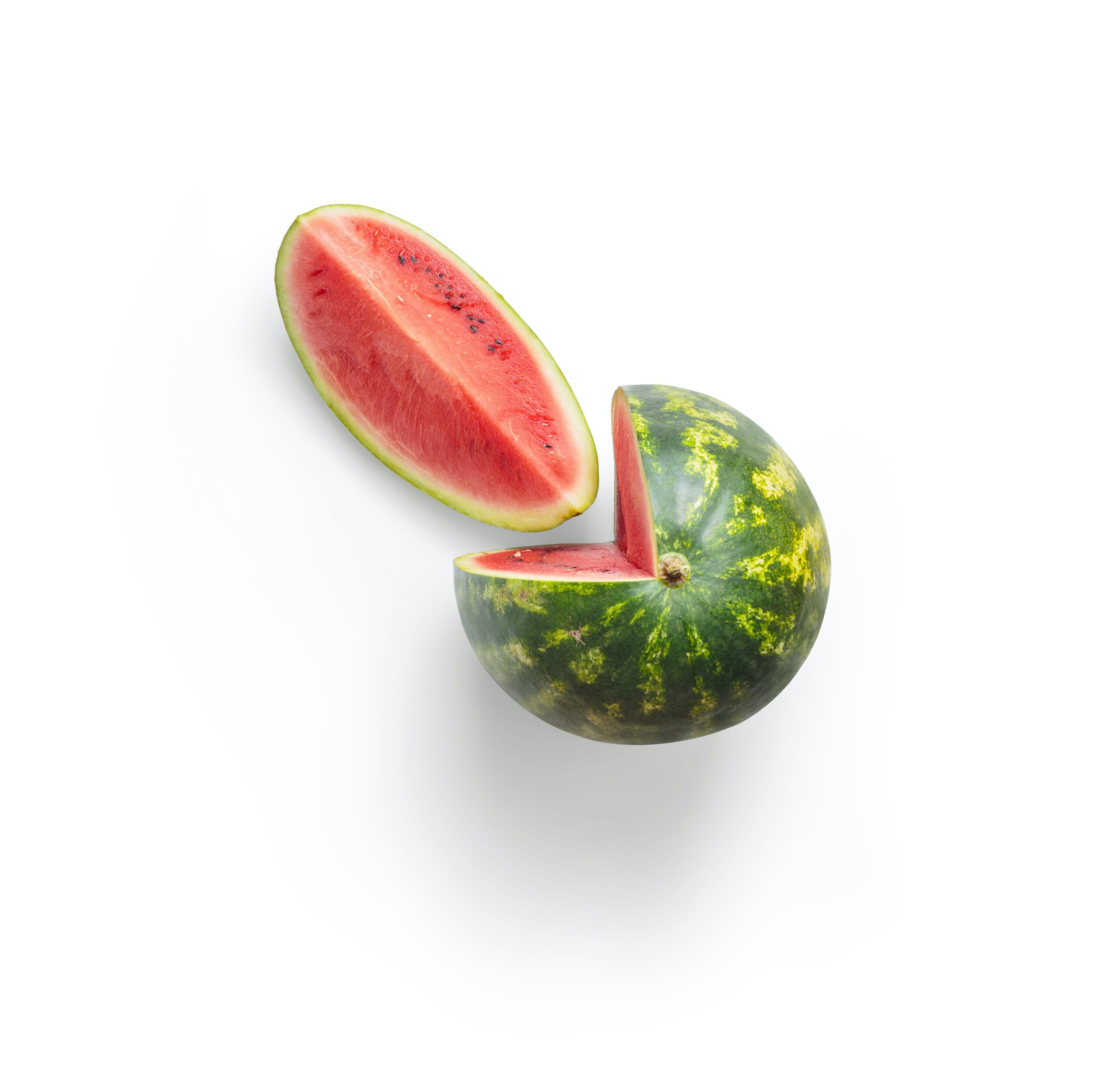 watermelon with quarter slice removed