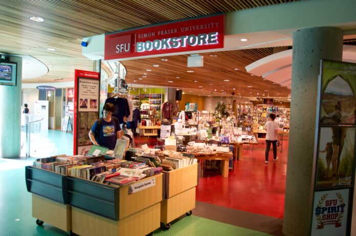 SFU’s bookstore on Burnaby Campus