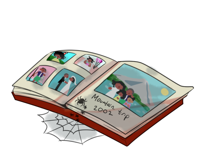 Old dusty photo album