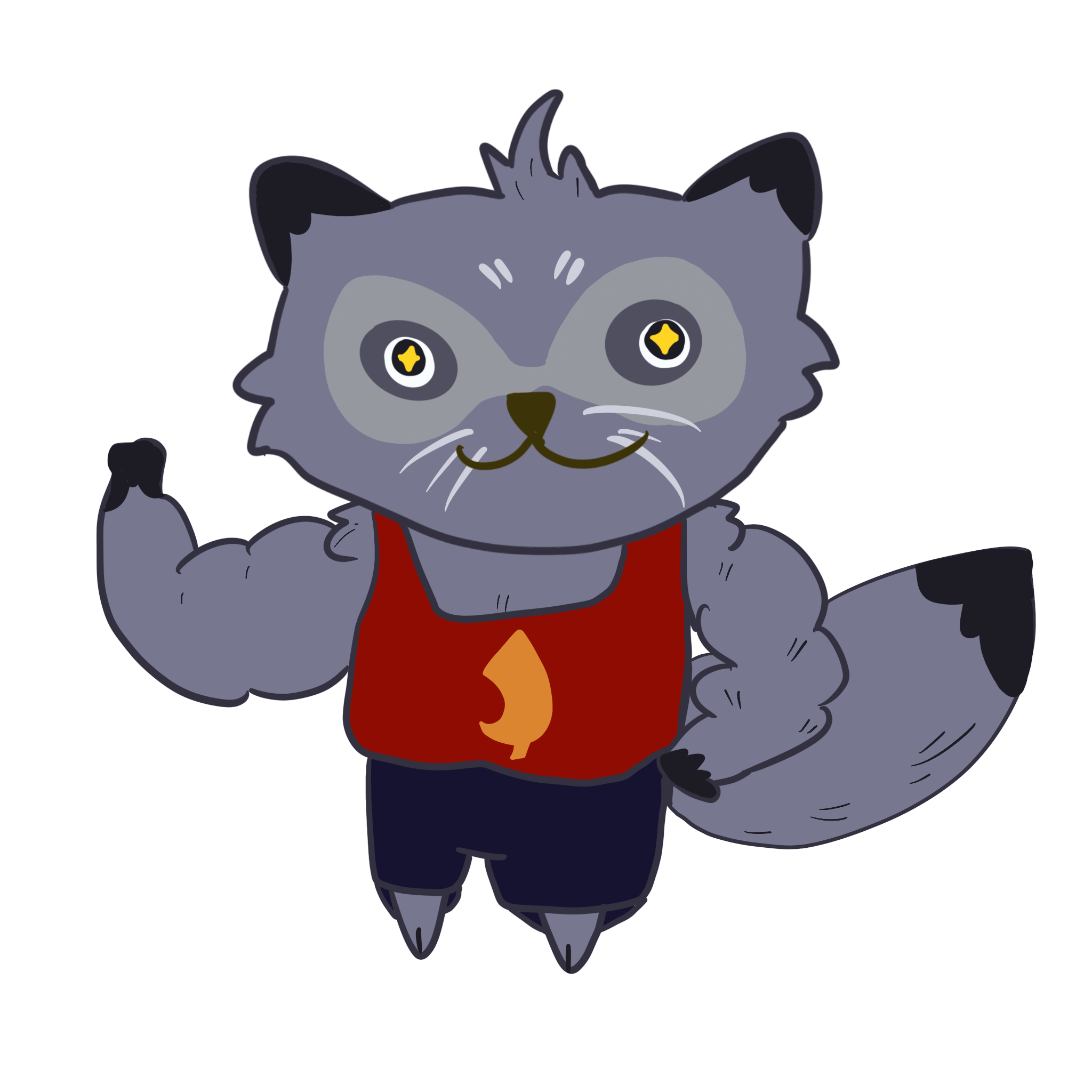 Illustrations of five different raccoons. ILLUSTRATIONS: Maple Sukontasukkul and Kelly Chia / The Peak