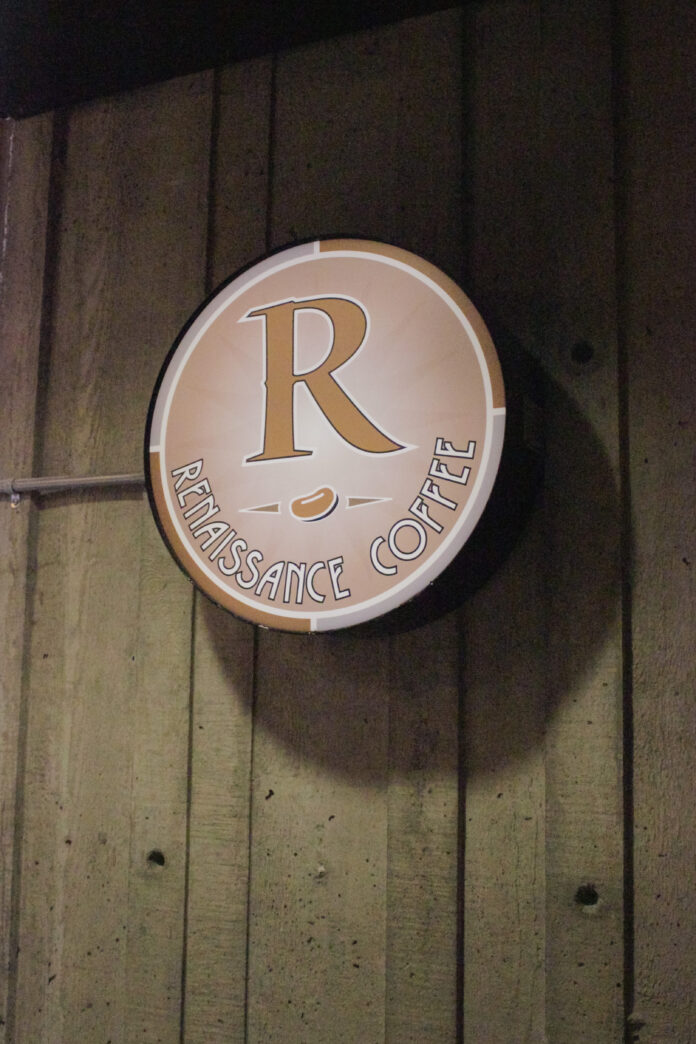 A photo of a Renaissance coffee cup.