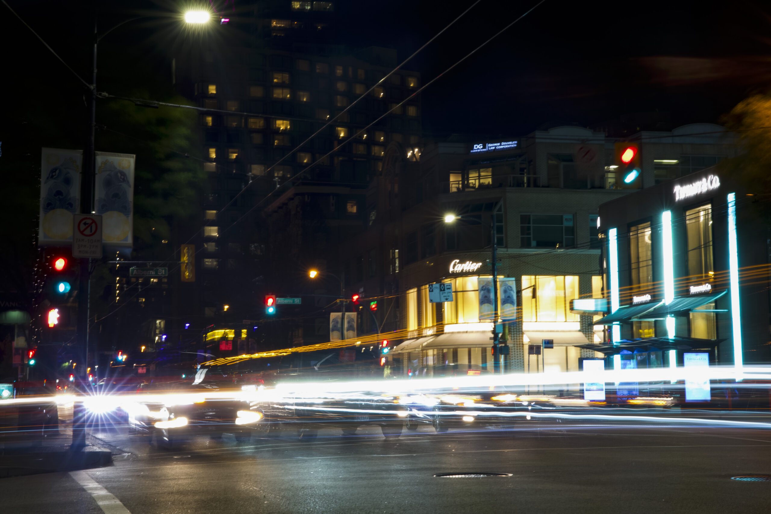 vancouver cityscape at night