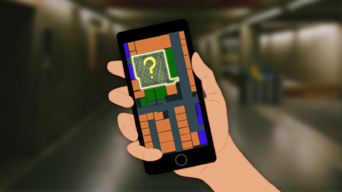 Illustration of a tutorial room disappearing on the SFU Snap app.