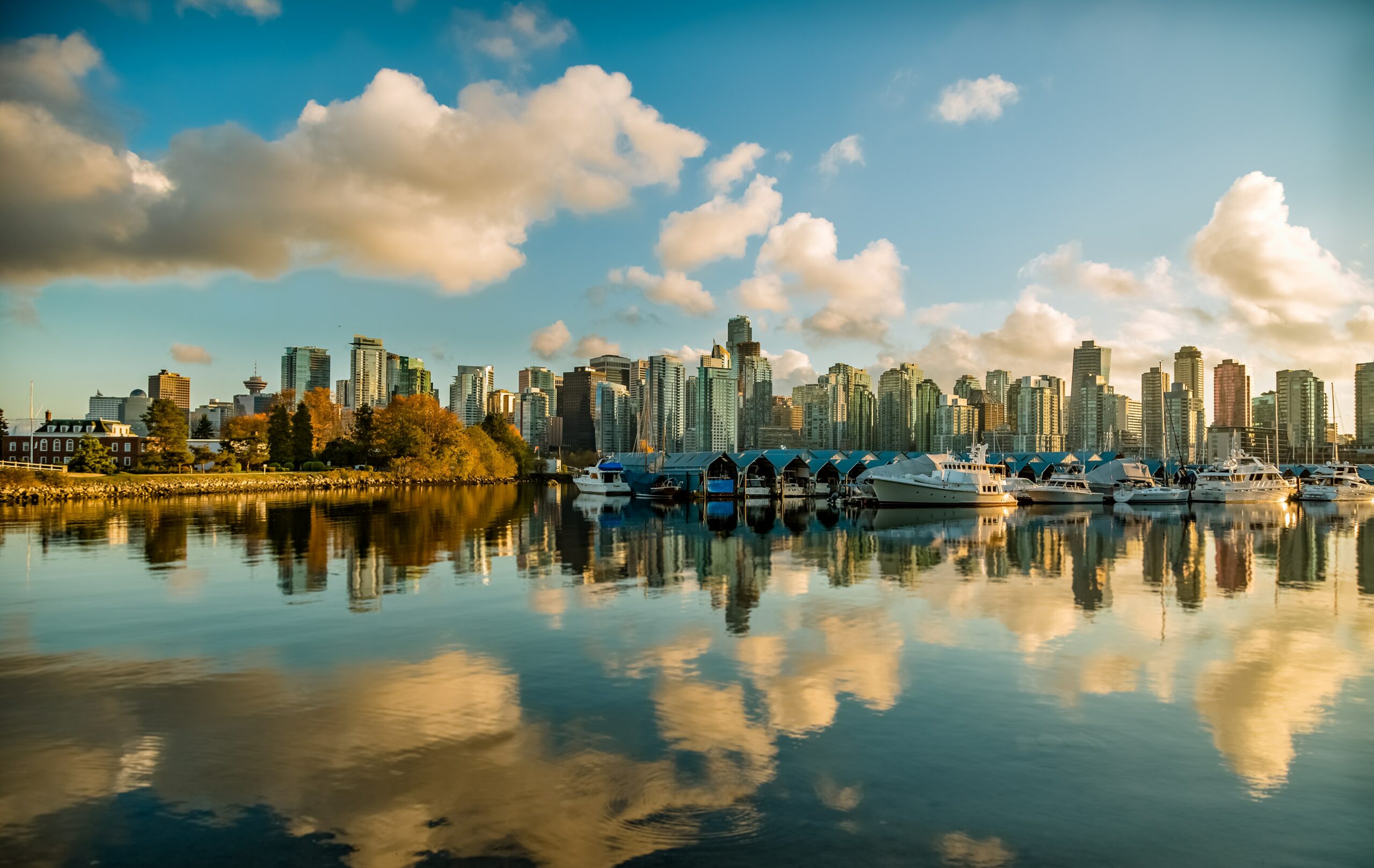 This is an aerial photo of Vancouver Harbour