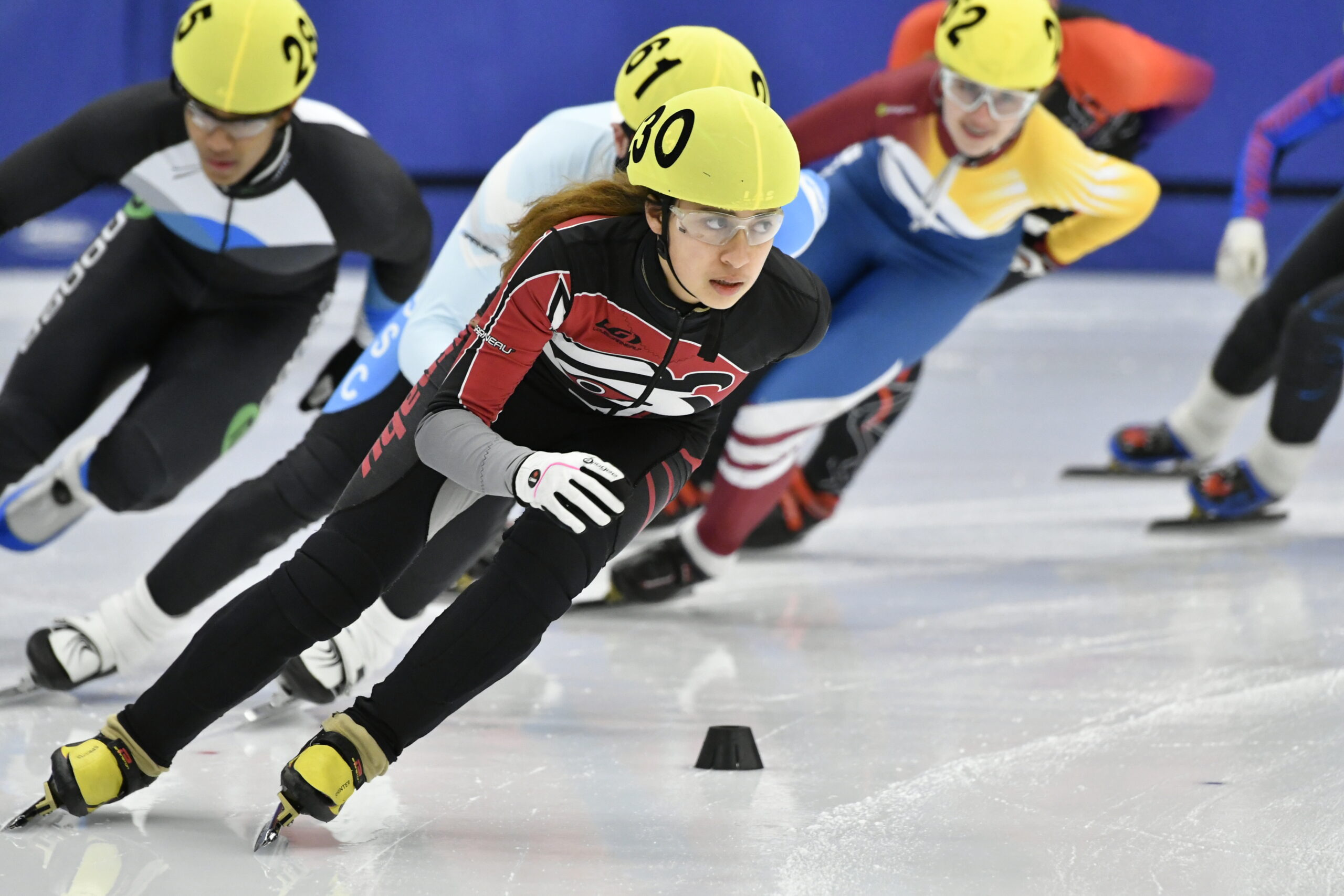 Photo from a speed skating match.