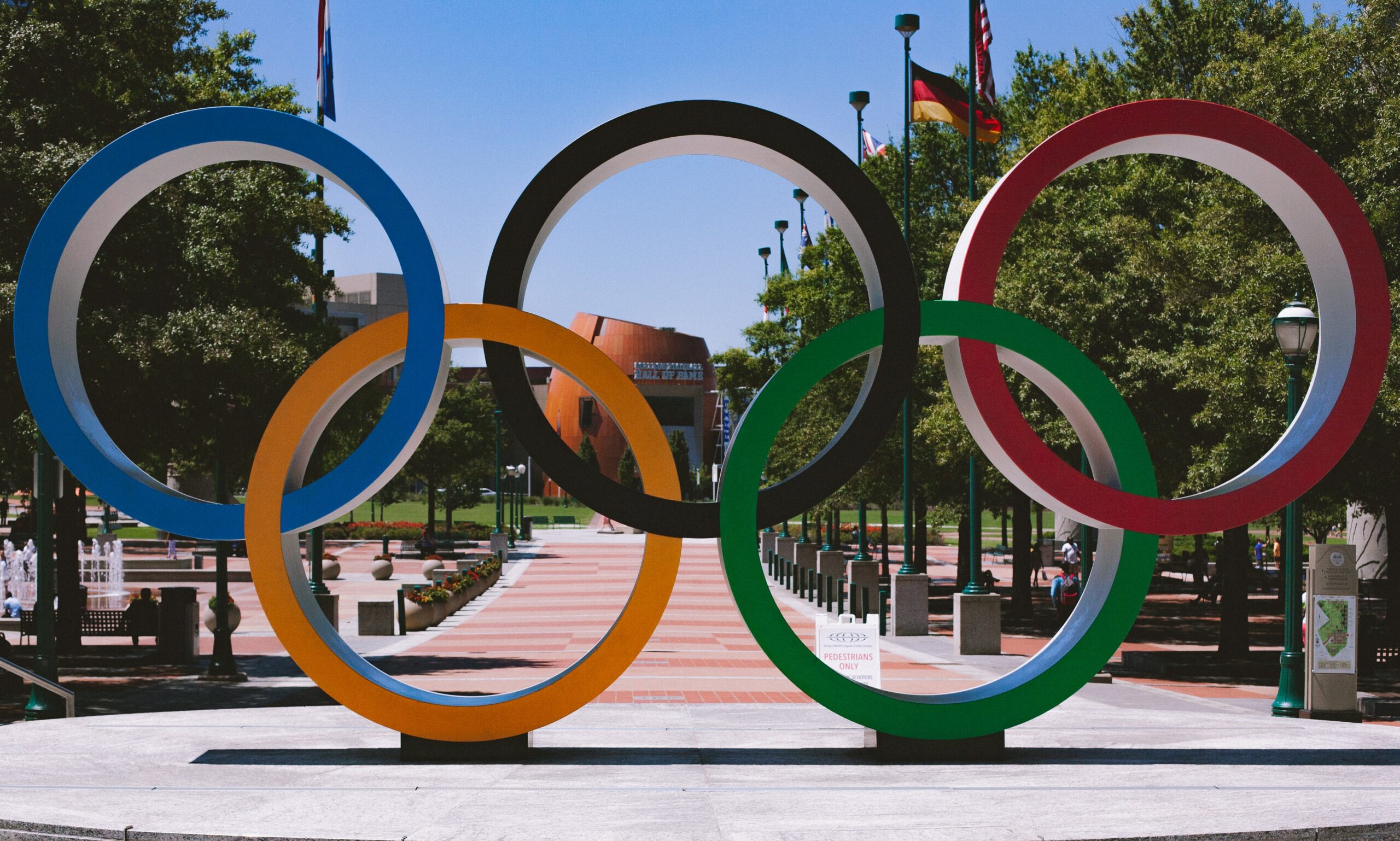 photo of the Olympic rings.
