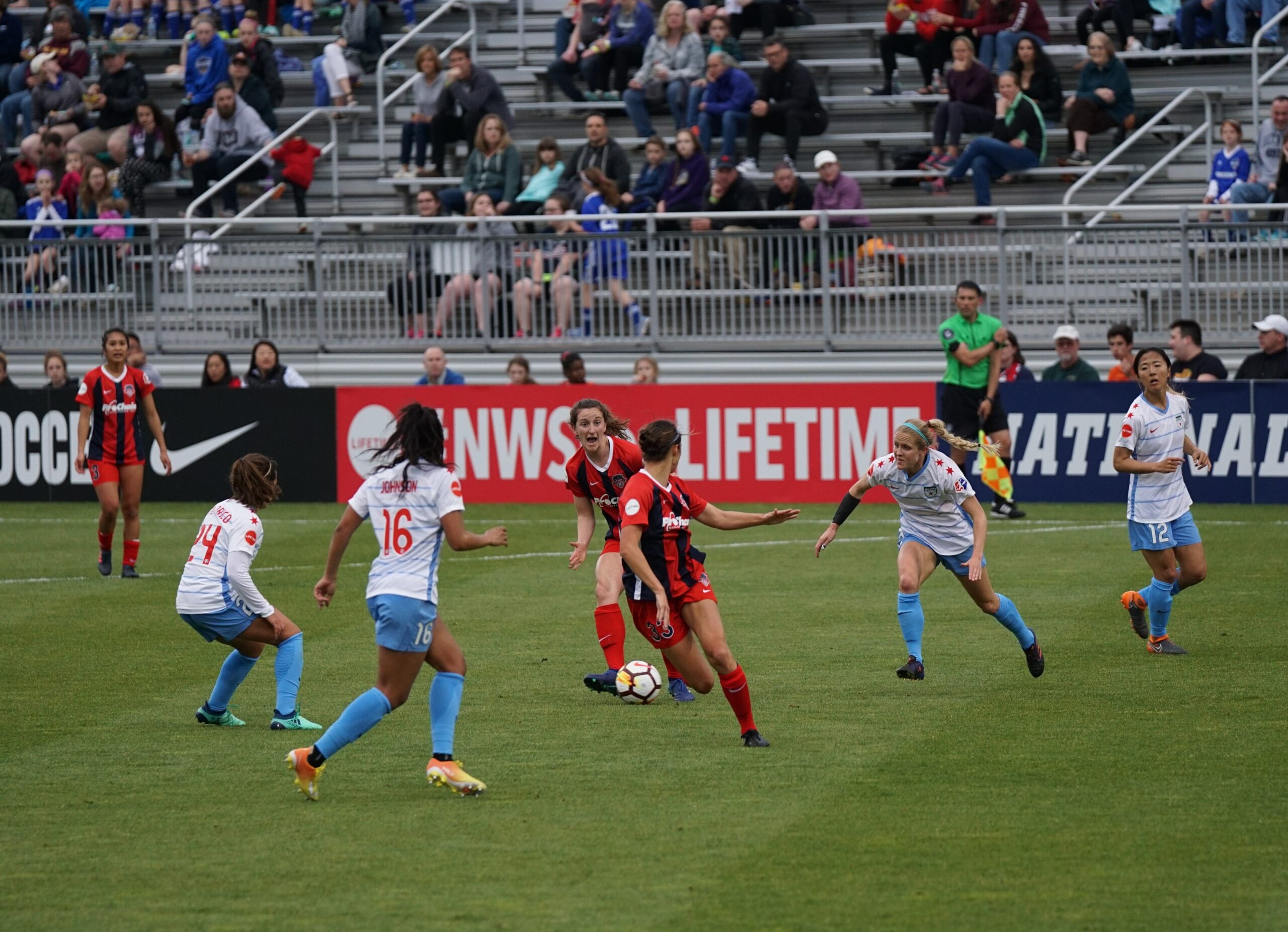 photo of a women’s soccer game.