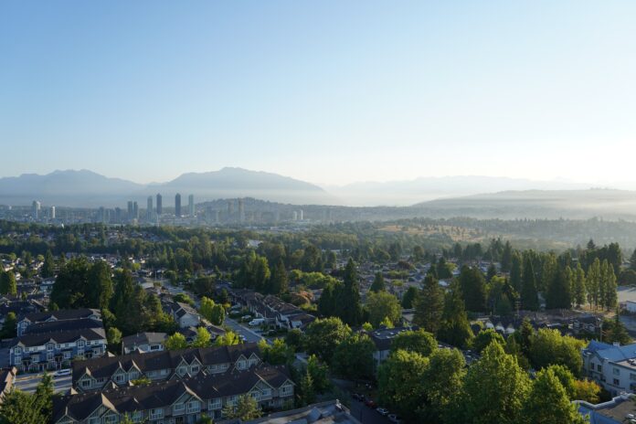 This is an aerial photo of the suburbs of Burnaby