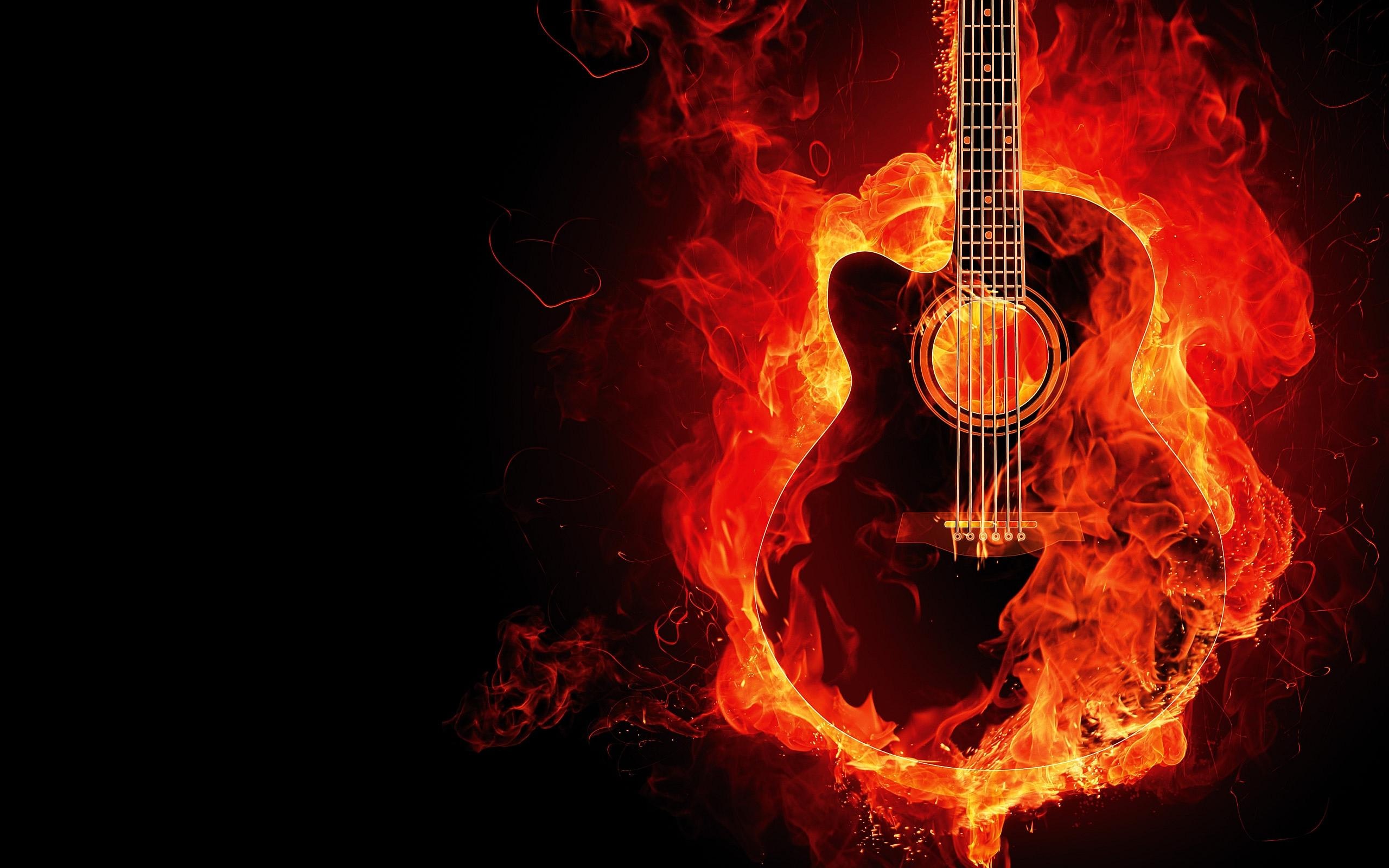 A burning guitar