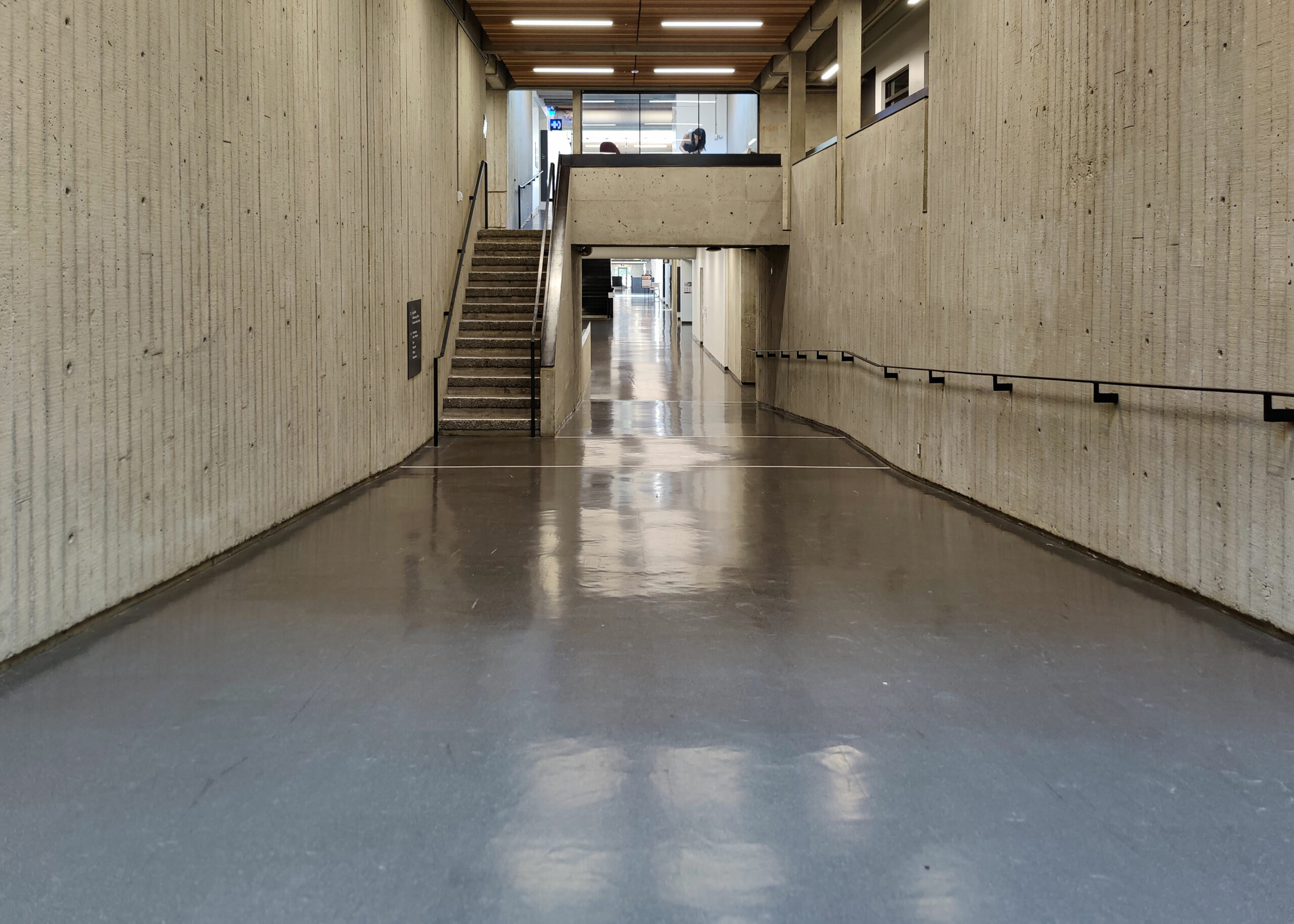 Concrete stairs and walls