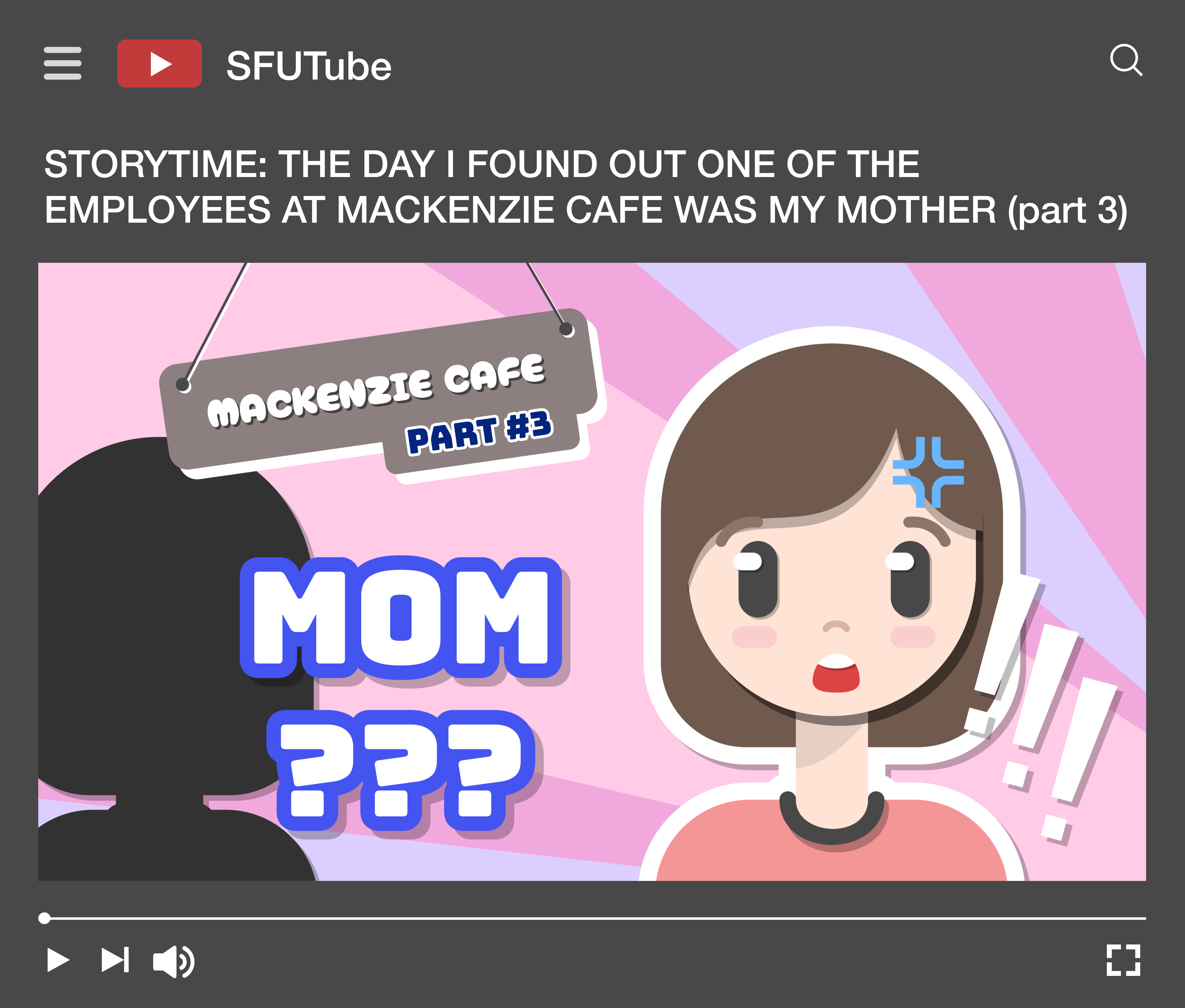 Over-the-top YouTube thumbnail with someone looking shocked. There is text in all caps that reads, “MOM???”