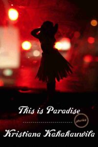 Book cover featuring a silhouette of a person wearing a hula skirt in front of a hazy, red colored background.