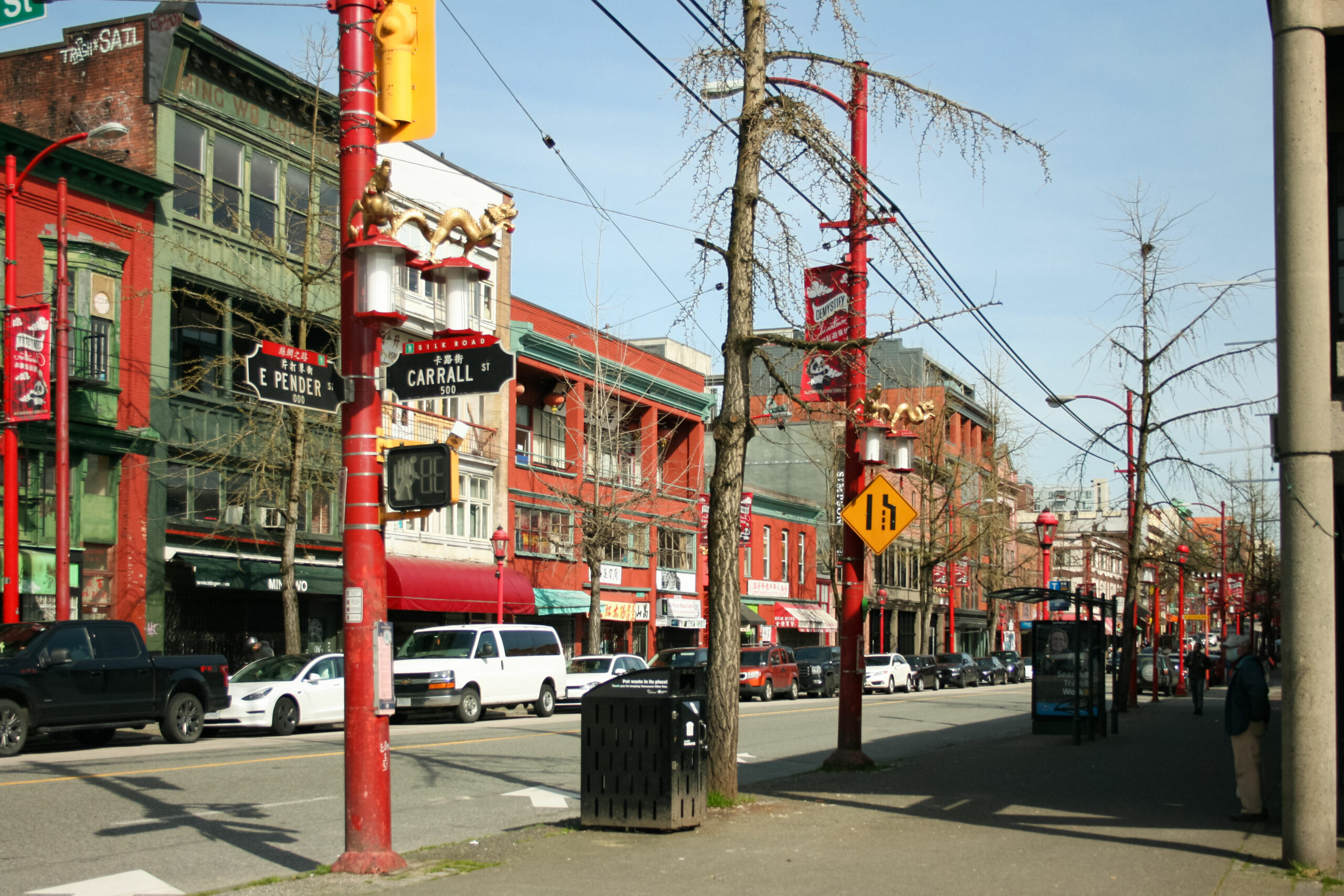 This is a photo of the streets of Chinatown in Vancouver.