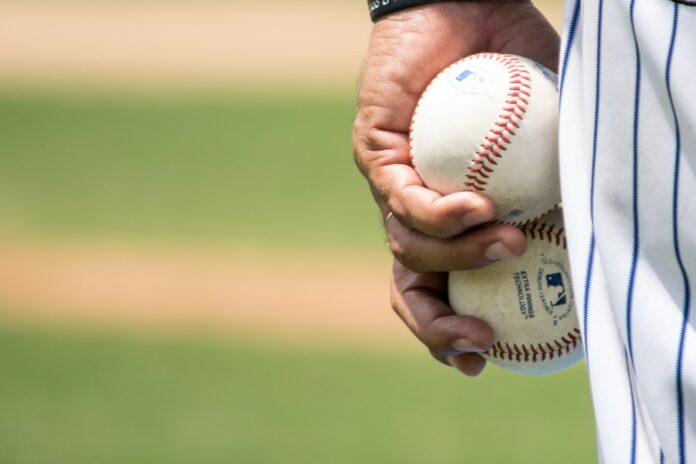 Man in a pinstripe uniform