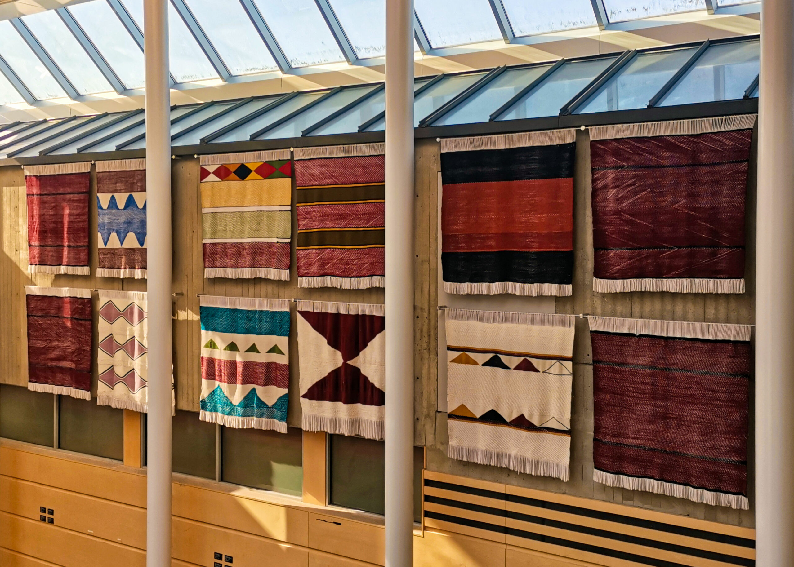 Nexw Niw Chet/The Teachings, a collection of hand woven Salish weaving blankets.