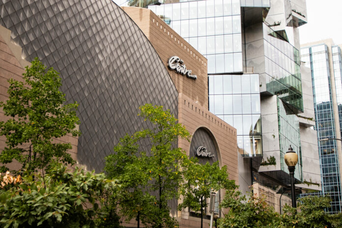 This is a photo of the outside of the Centre for Preforming Arts in Vancouver, where the TEDxSFU event will be held.