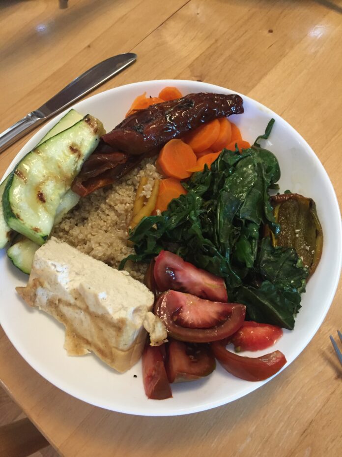 a photo of a home crafted poke bowl.