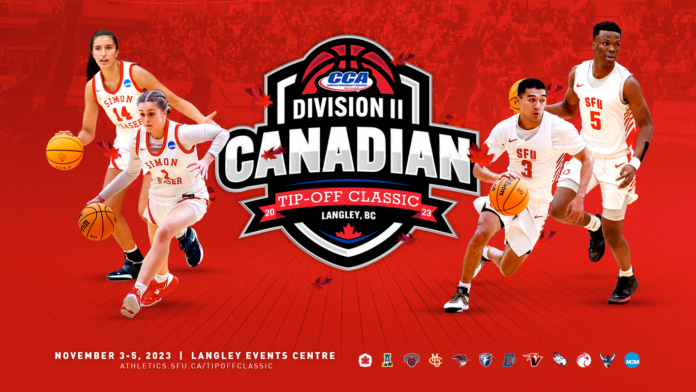 A poster of two players from each of the men’s and women’s basketball teams.