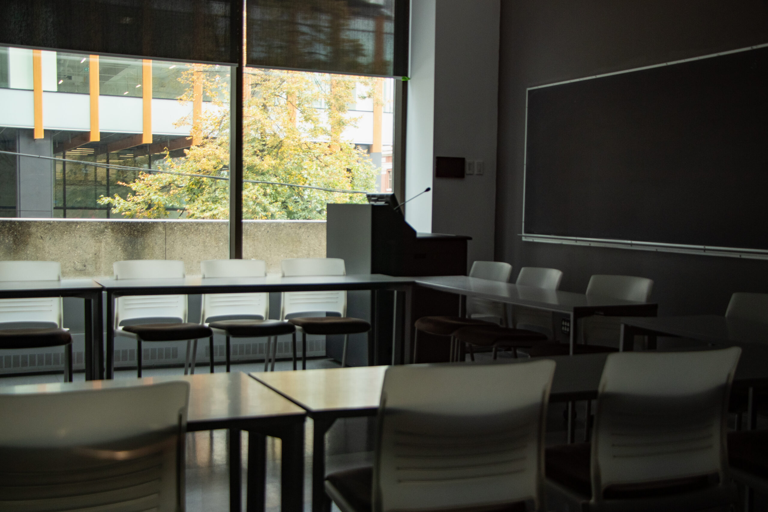 This is a photo of the conference centre at SFU Harbour Centre.