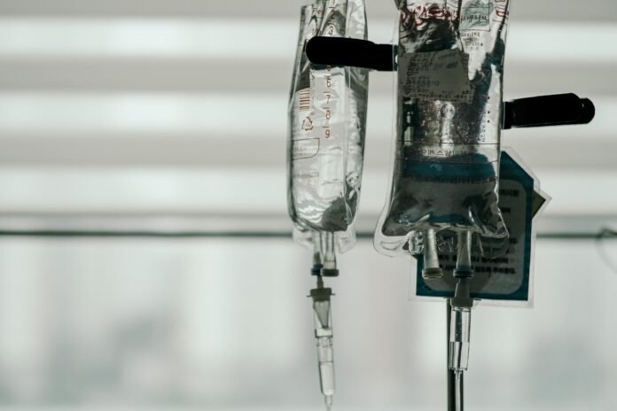 An IV drip
