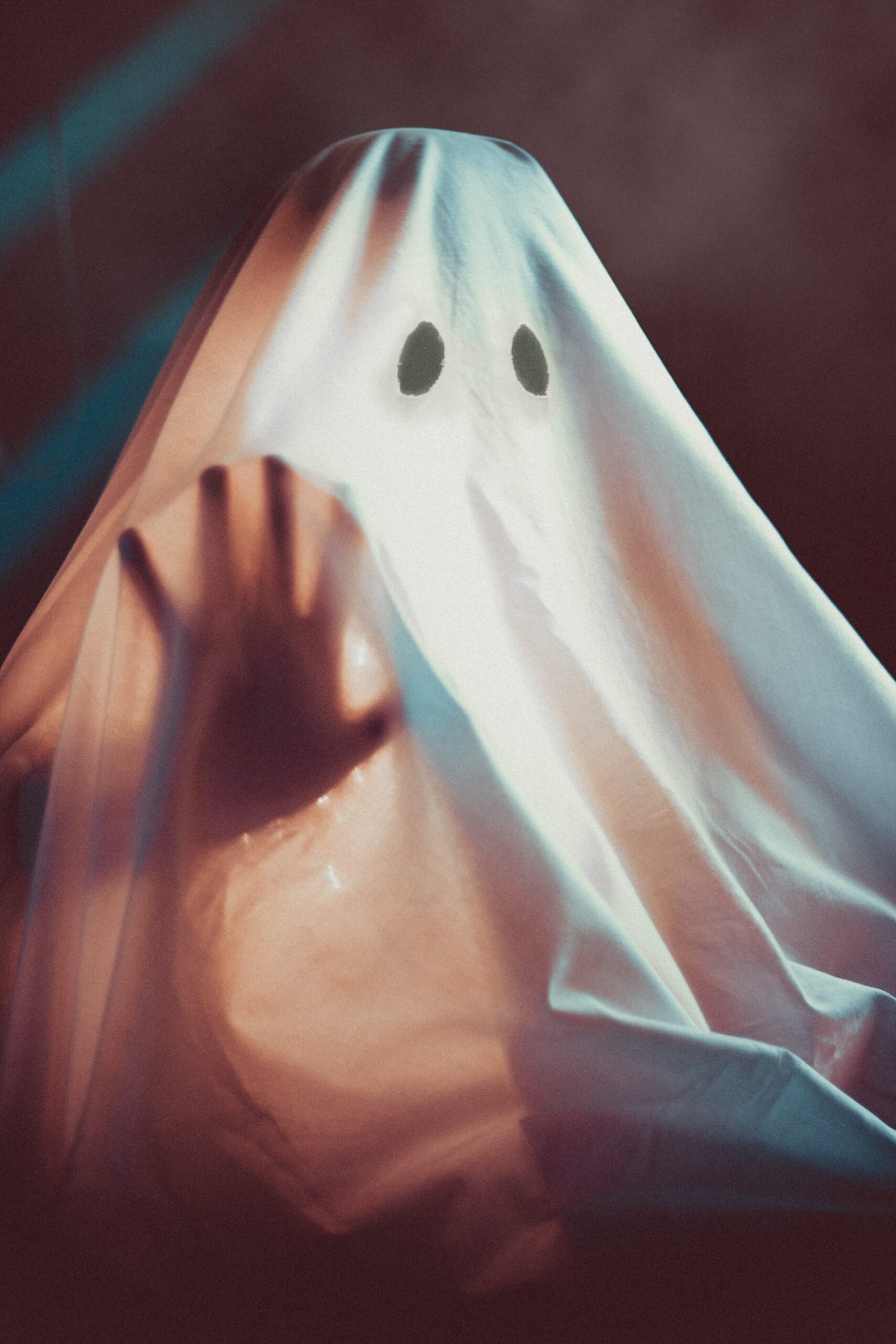 Someone dressed up as a ghost.