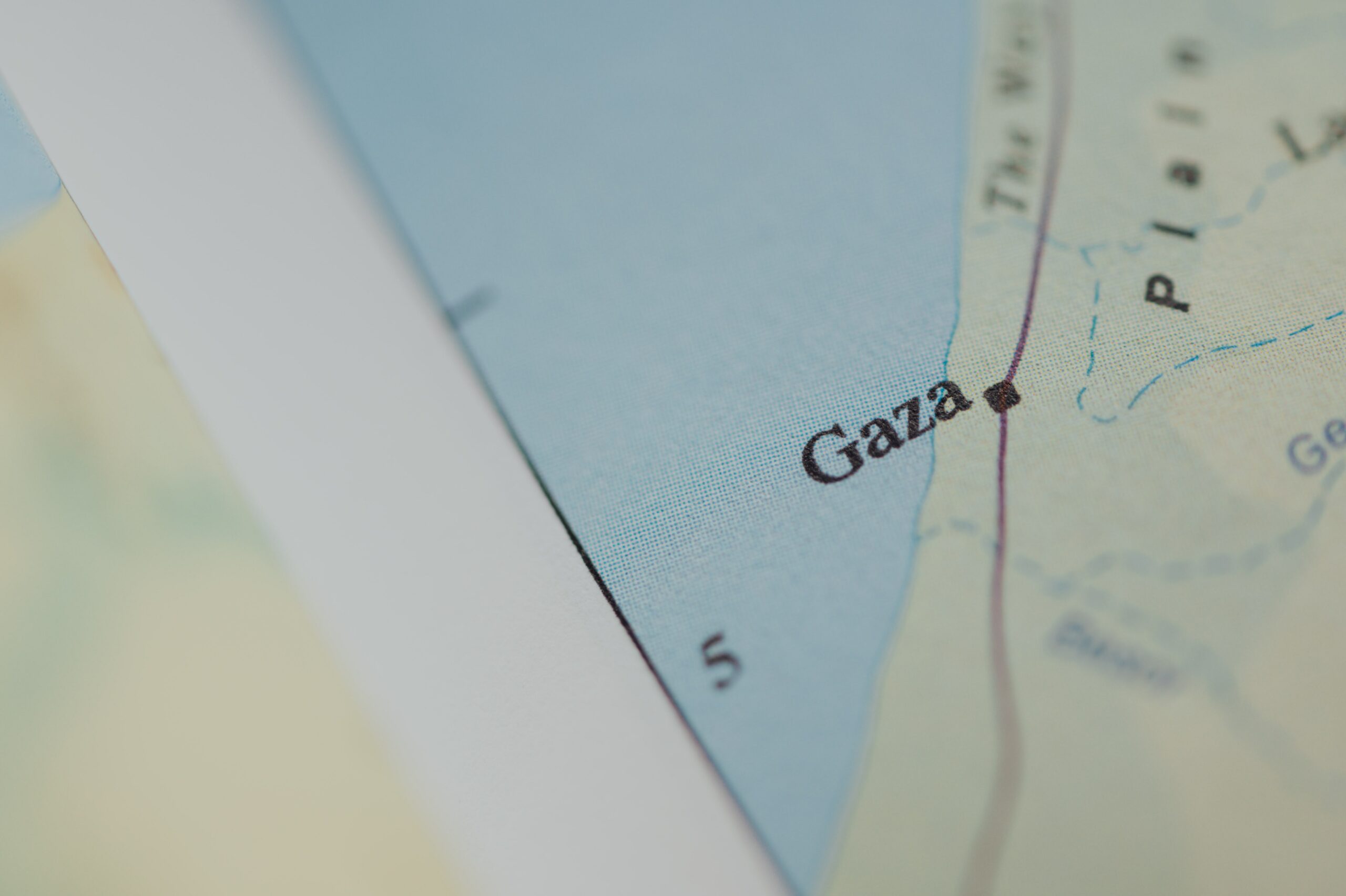 Gaza marked on a map