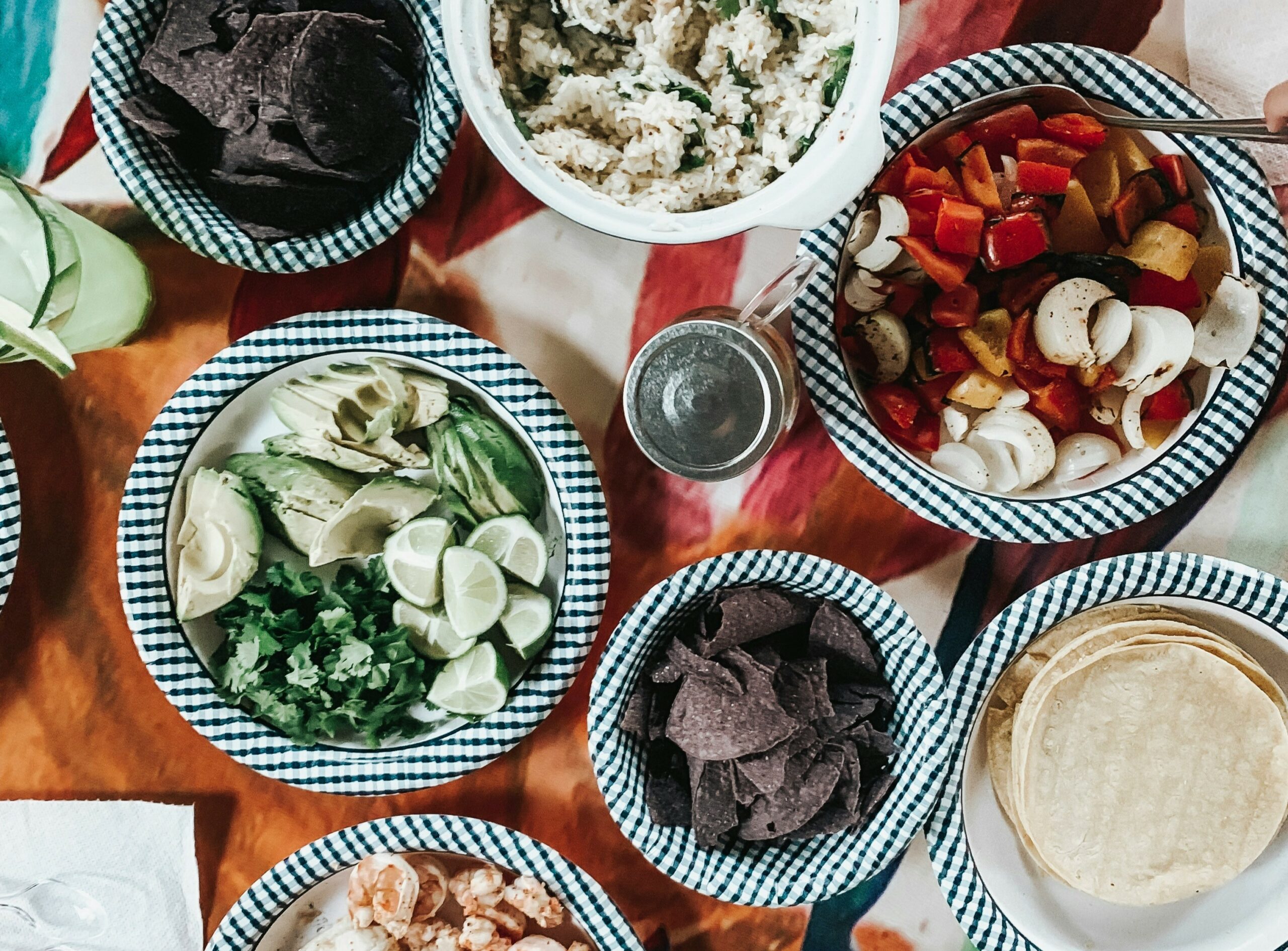 A group of dishes on a table