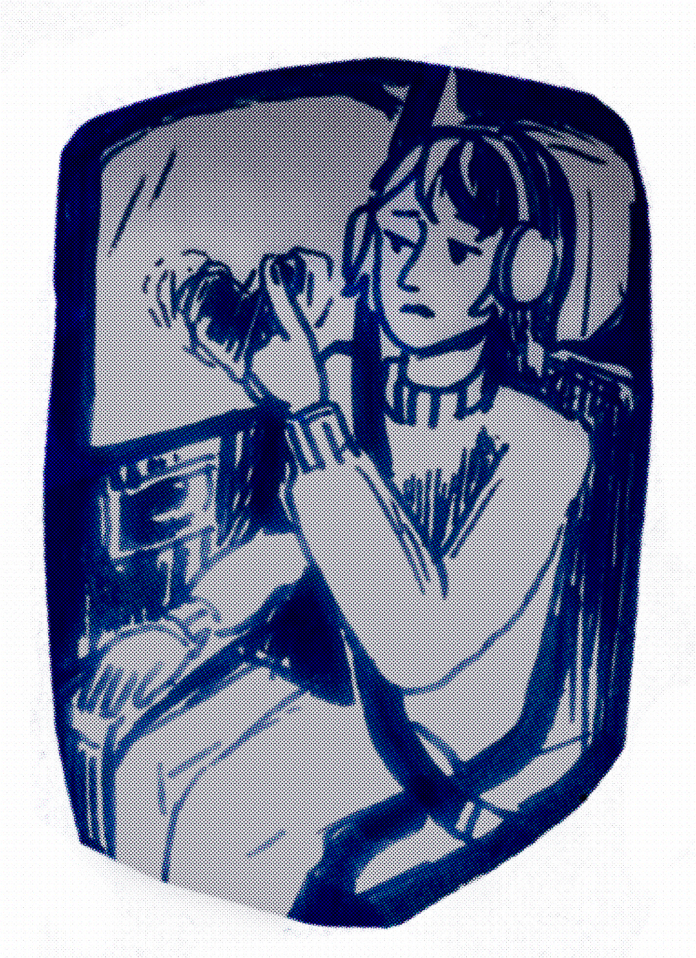 A person listening to music in a car drawing a heart in a foggy window