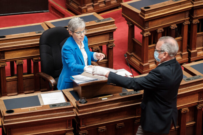 This is a photo of Selina Robinson in the Canadian parliament