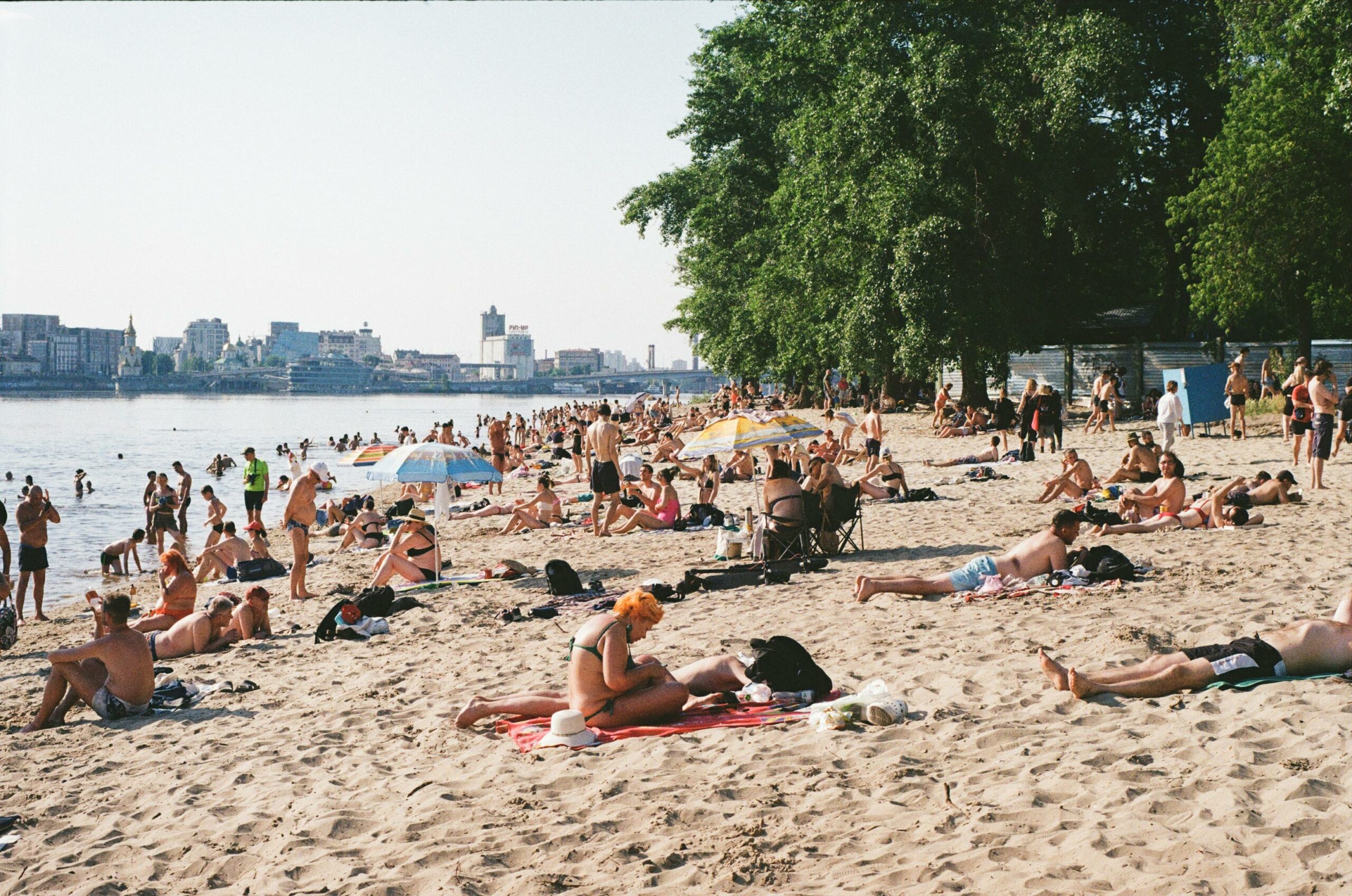 Crowded beach