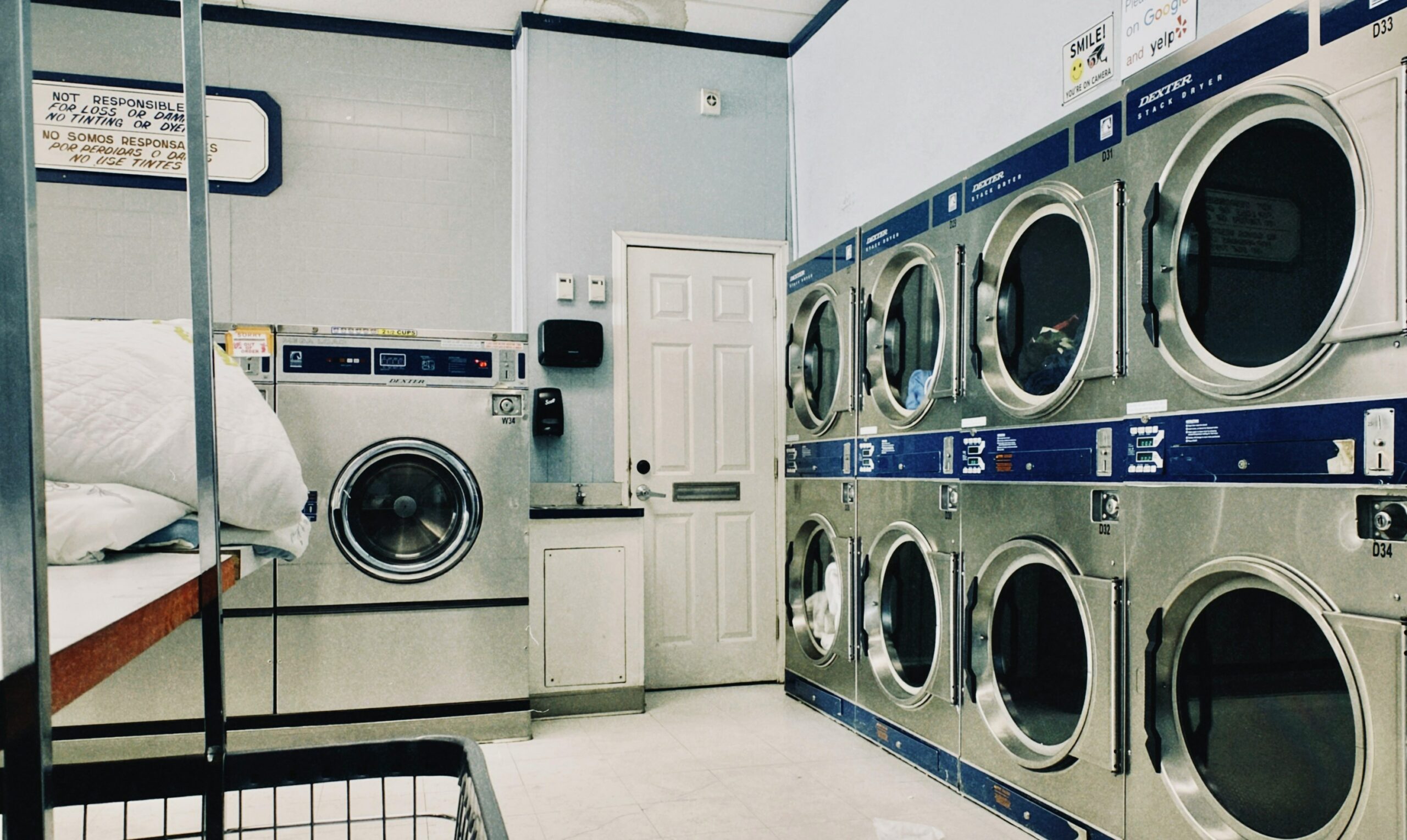 A room full of laundry machines