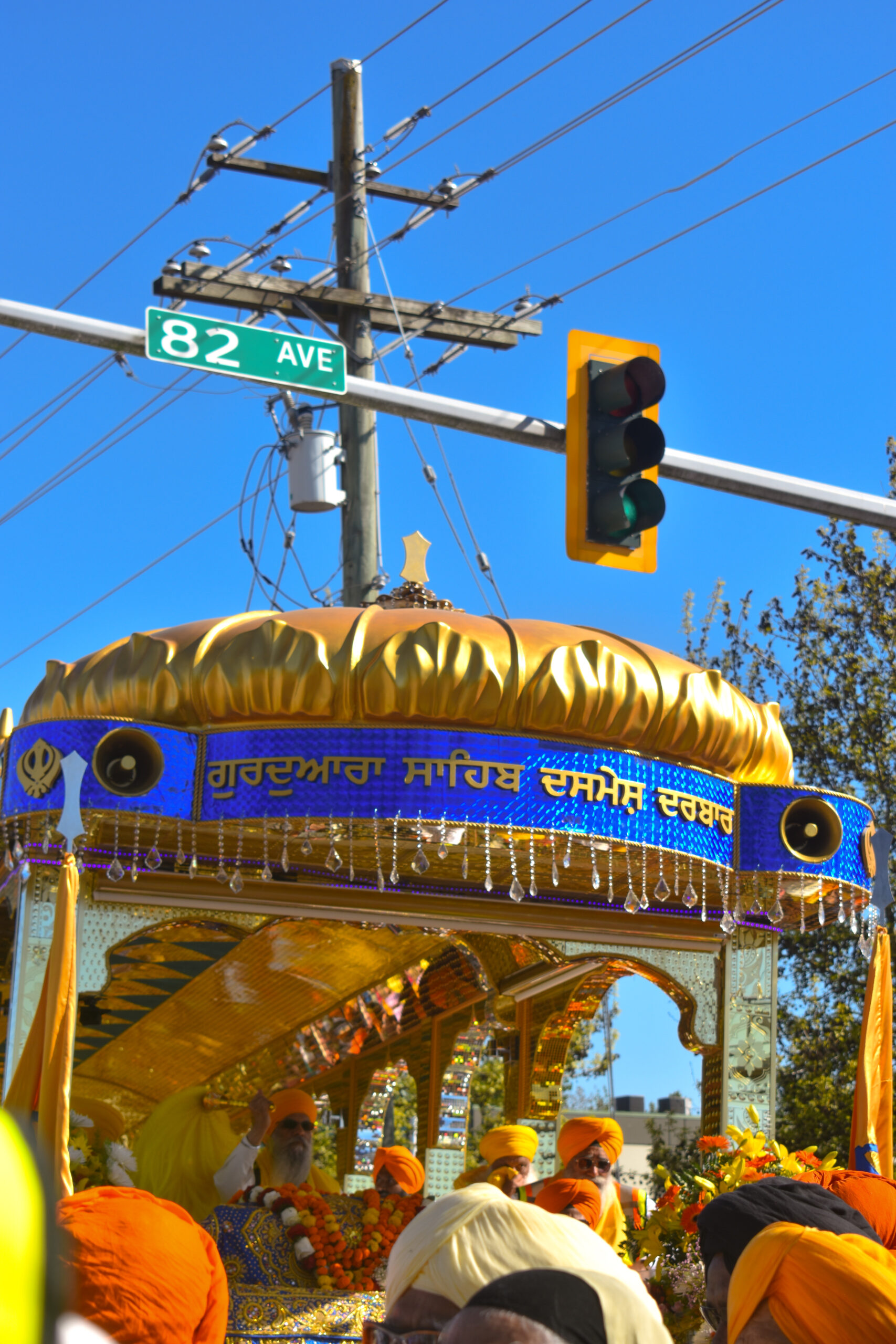 photo of a sikh procession in Surrrey, BC