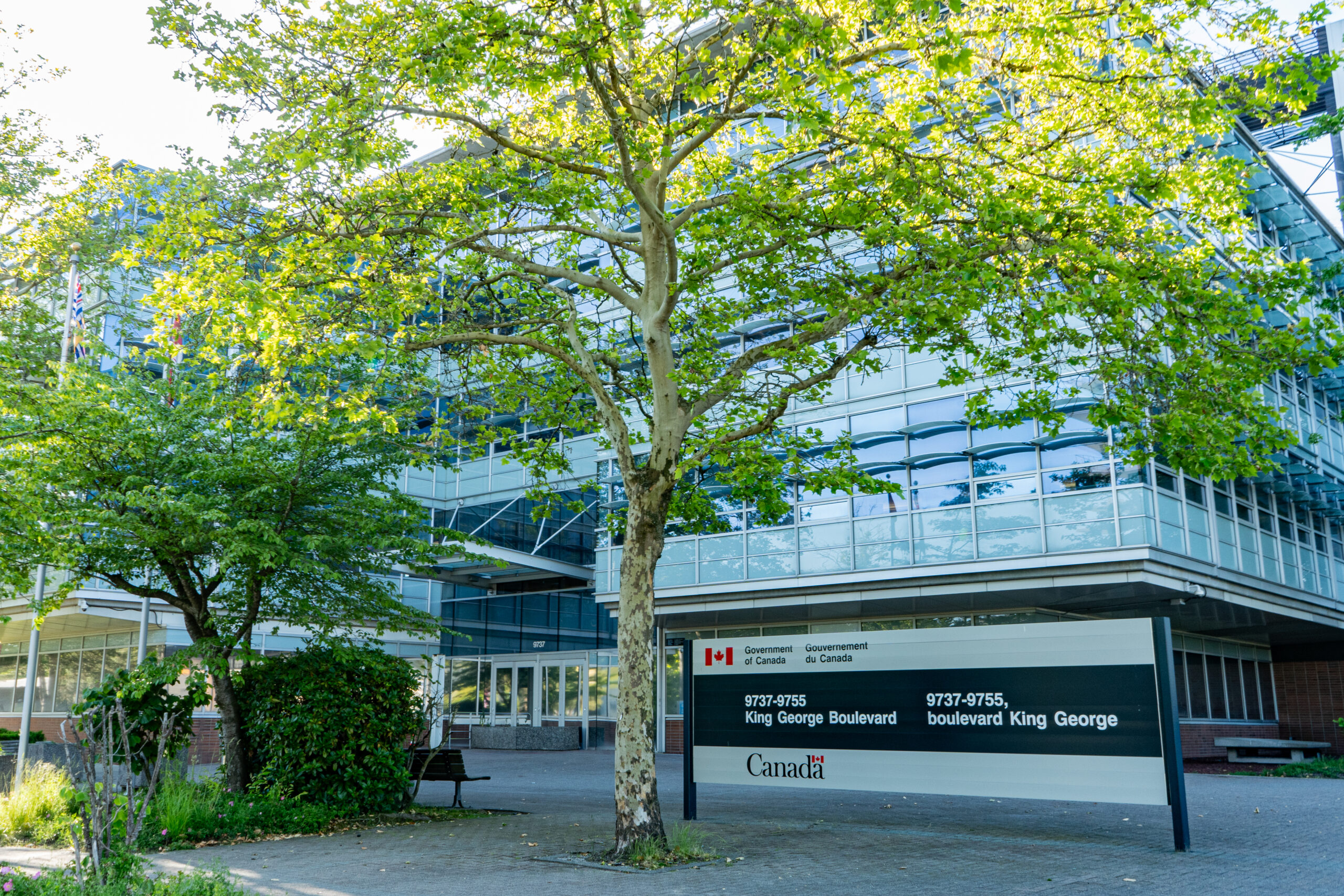 This is a photo of the outside of the Canadian Revenue Agency Building in Vancouver.