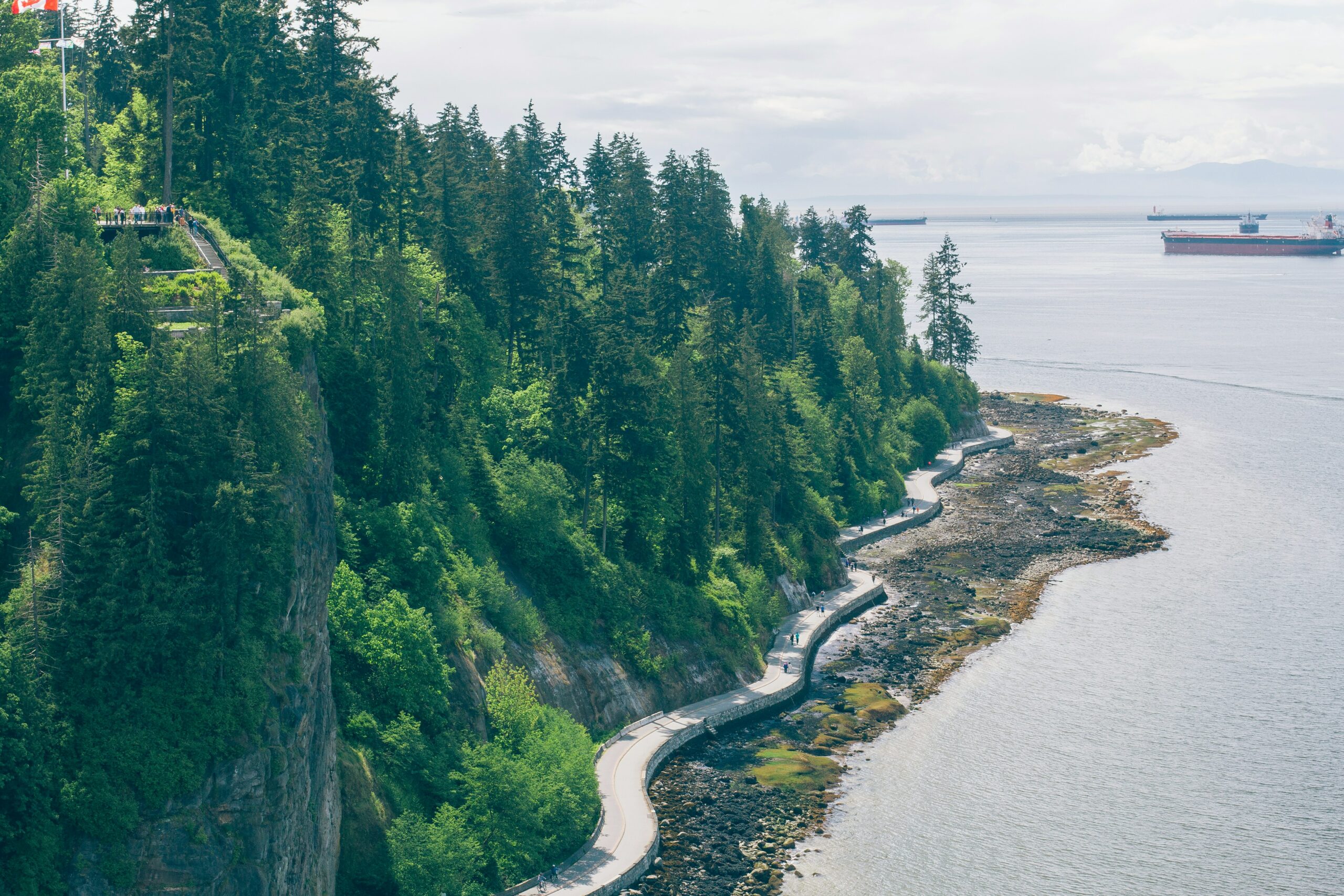 Overhead photo of Stanley Park