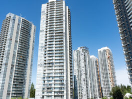 Photo of high-rise apartments in Surrey.