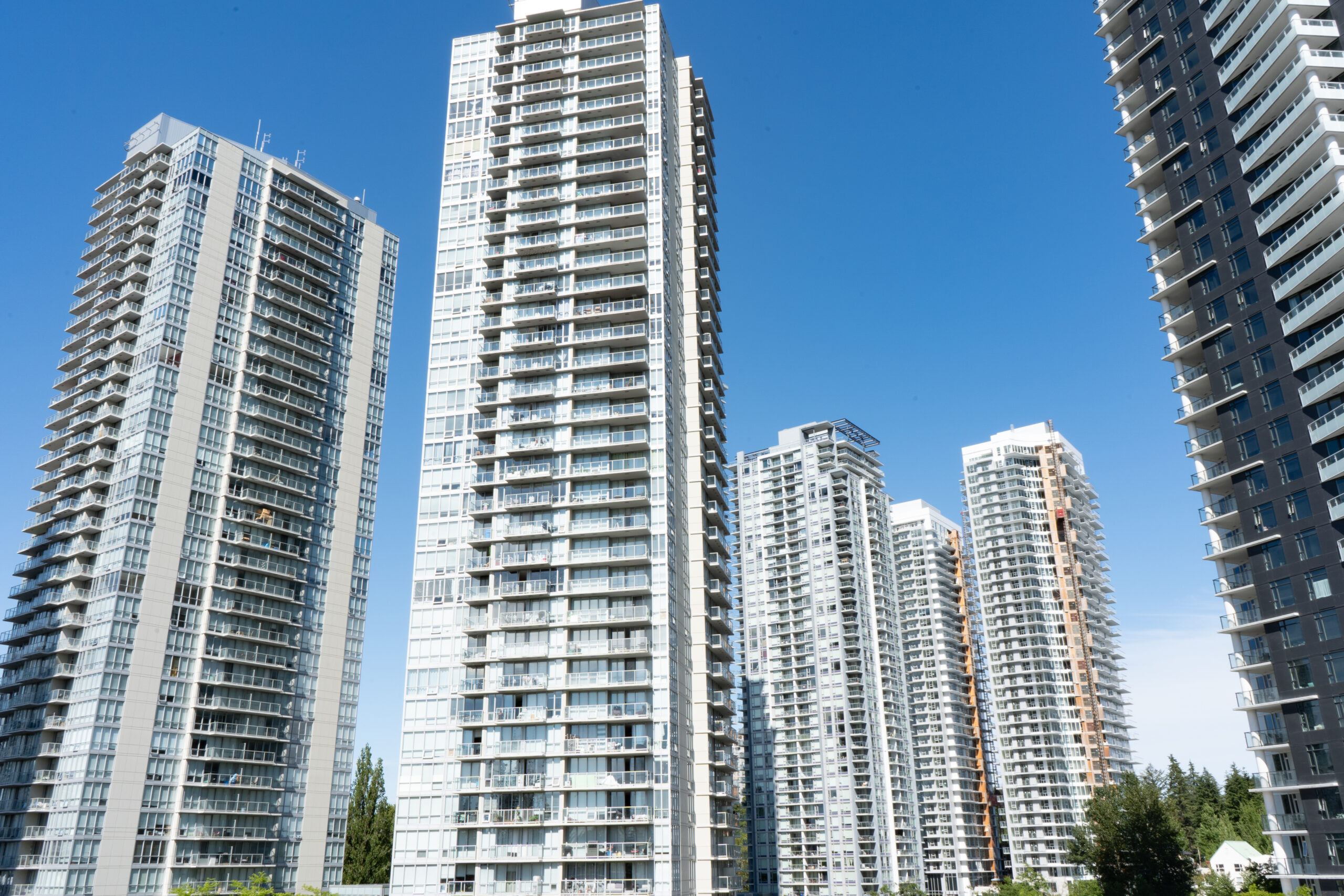 Photo of high-rise apartments in Surrey.