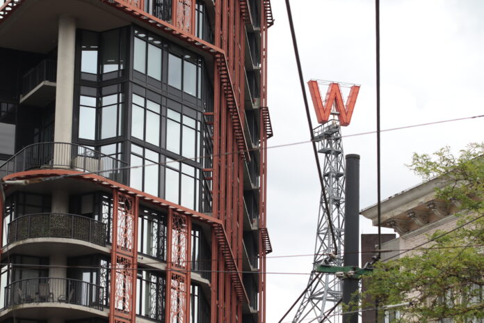 This is a photo of the outside of the Woodward’s Cultural Programming building downtown Vancouver.