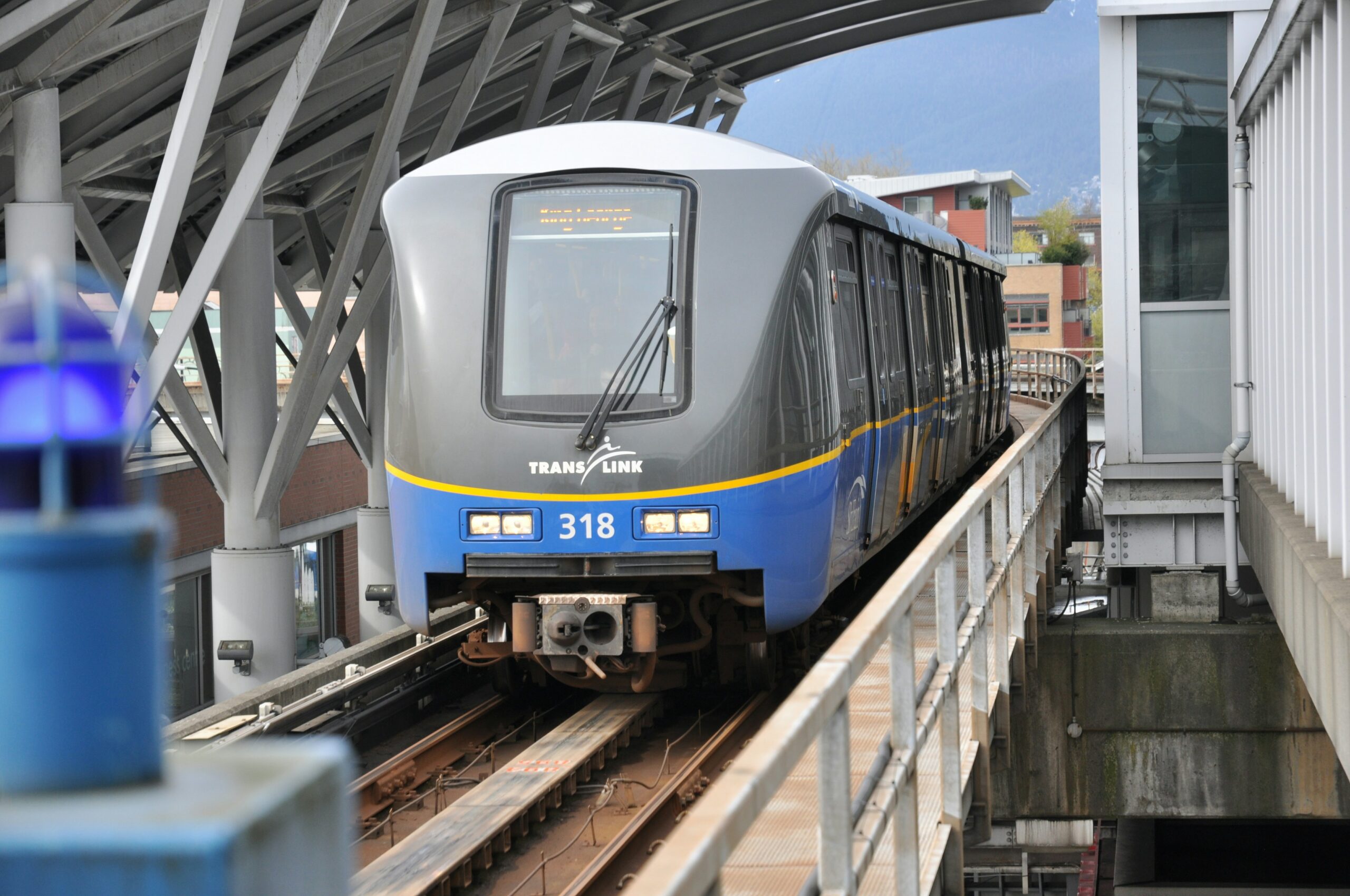 A SkyTrain seen from the front