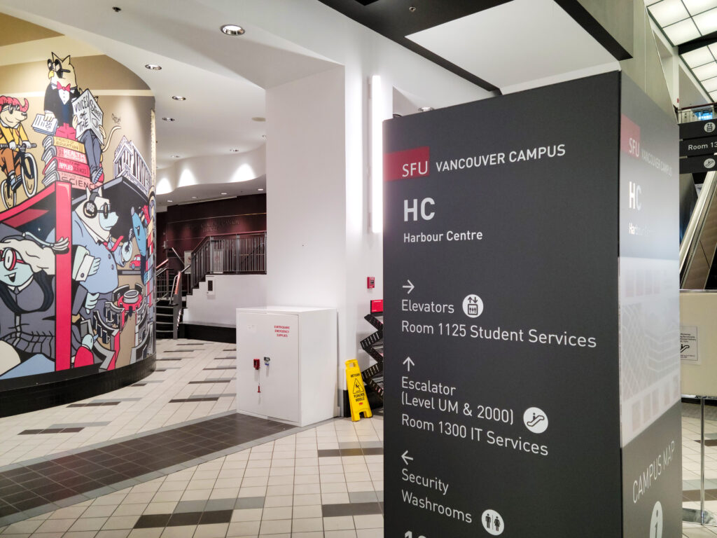 inside of SFU harbour centre