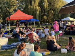 This is a photo of many people sitting down outside at last year’s Clean Air Festival