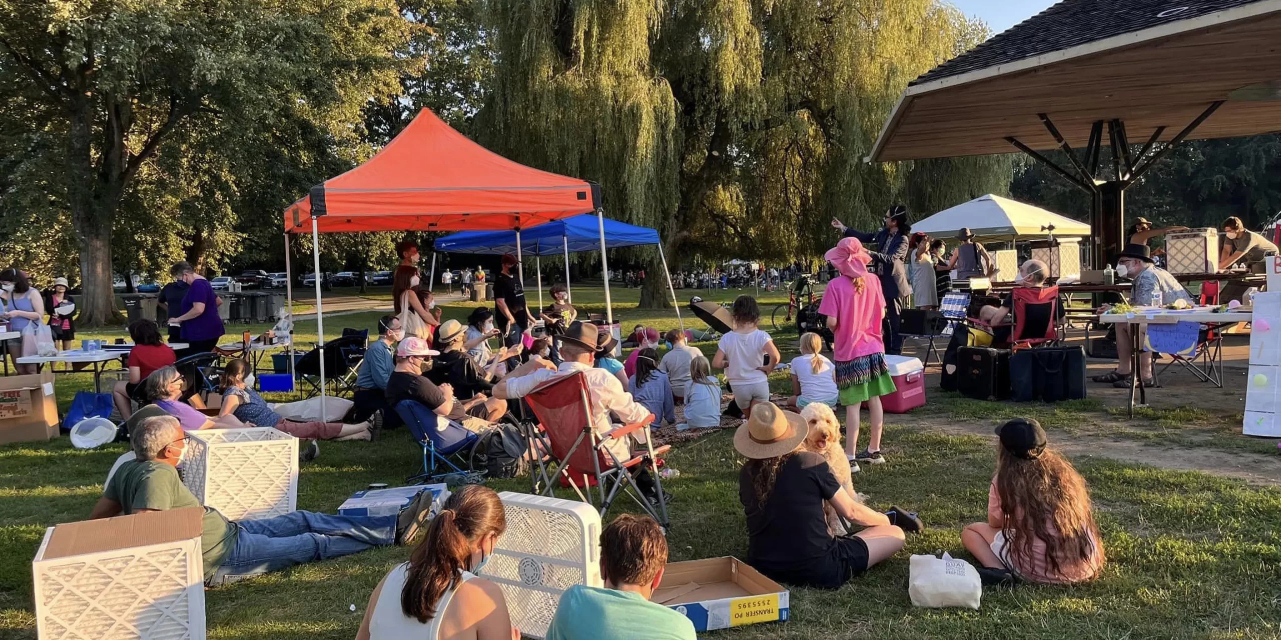 This is a photo of many people sitting down outside at last year’s Clean Air Festival