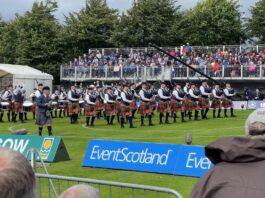 This is a photo of the pipe band competing in Glasglow this year.