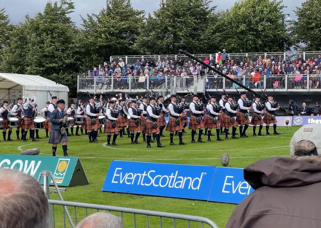 This is a photo of the pipe band competing in Glasglow this year.