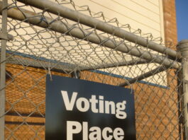 An elections BC sign