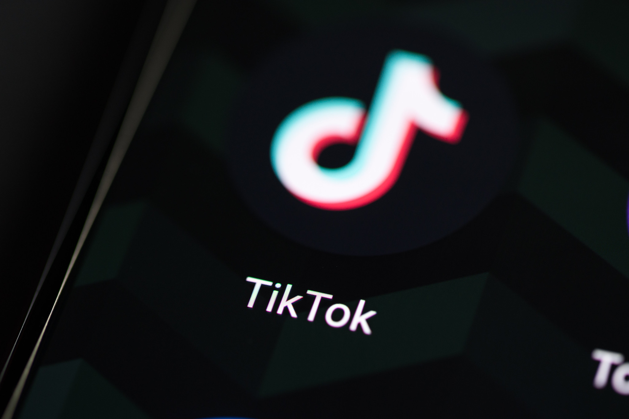 A Tik-Tok screen on a phone