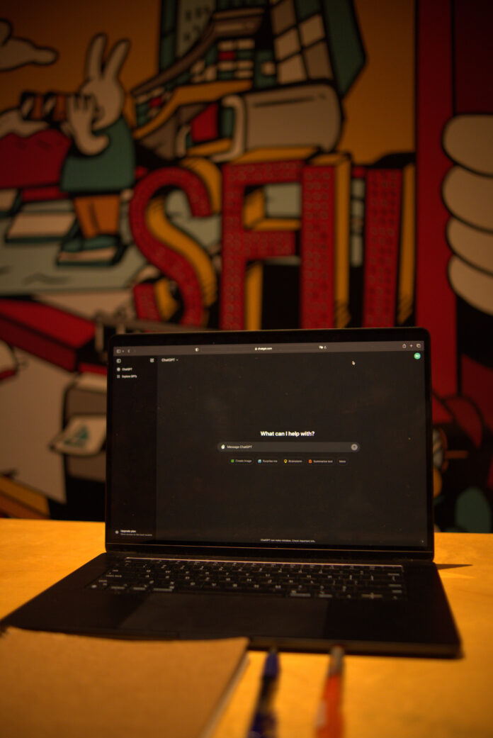 This is a photo of ChatGPT open on a laptop.